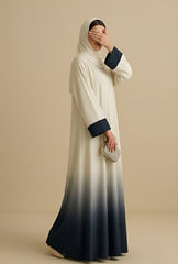 IVORY/NAVY OMBRE